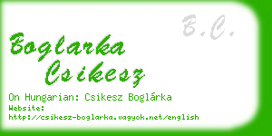 boglarka csikesz business card