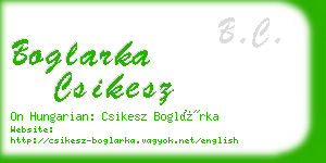 boglarka csikesz business card